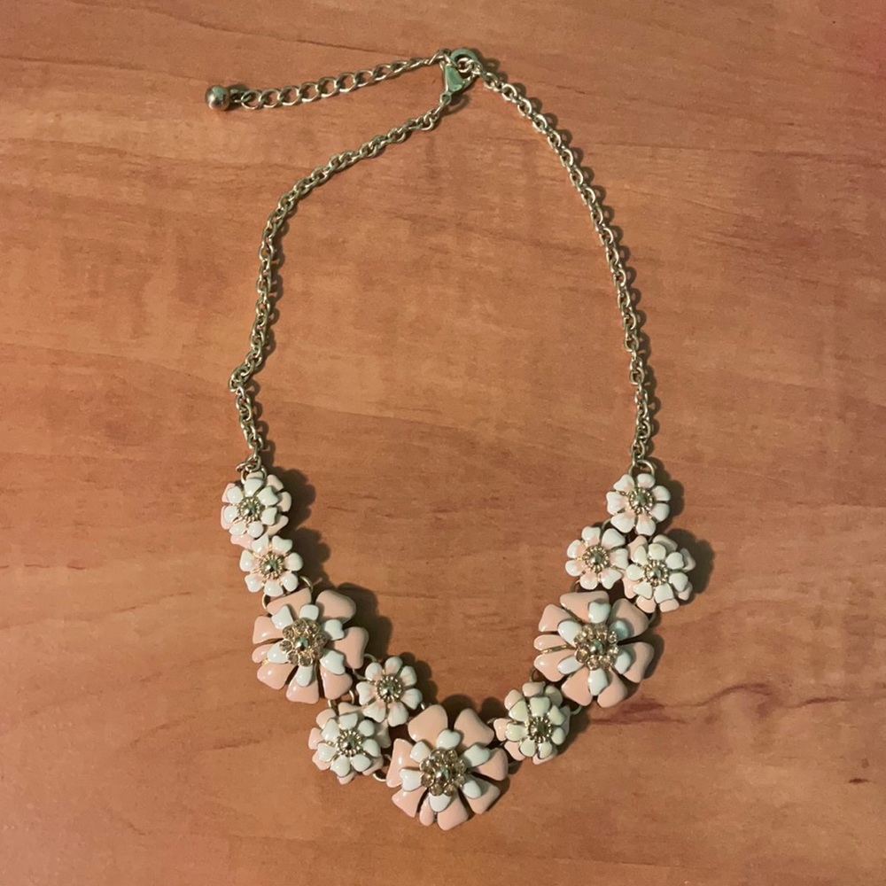 Gold floral statement necklace